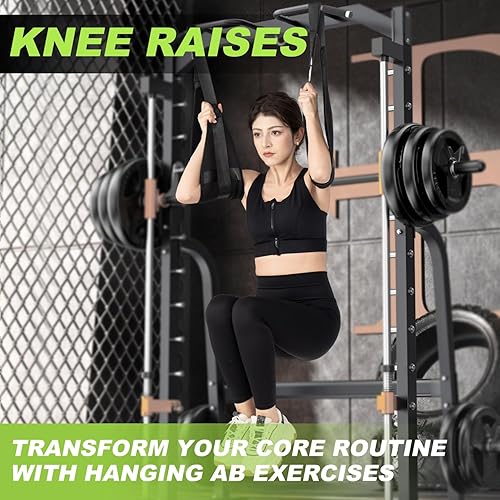 Miniatura 2 de Correas colgantes para abdominales para barra de dominadas, correas abdominales de fitness para entrenamiento de fuerza central, correas de