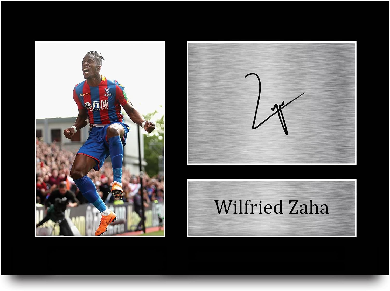 HWC Trading Wilfried Zaha Gift Signed A4 Printed Autograph Crystal Palace FC Gifts Photo Display