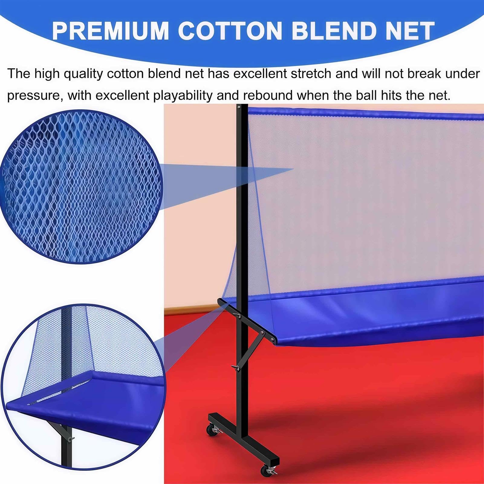 Rete di cattura per palline da ping pong, rete pratica di rotolamento per allenamento multi-palline, collettore portatile per palline da ping pong per trapani