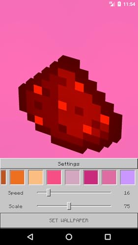 3D Block Craft, Redstone Dust Live Wallpaper | Redstone Dust Screensaver for Minecraft. Pixel Art 8B