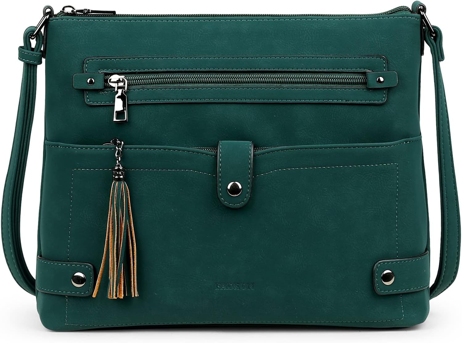 FADEON Large Crossbody Purses for Women Crossbody Bag, Designer Leather Cross Body Purses Multi Pocket Shoulder Bag