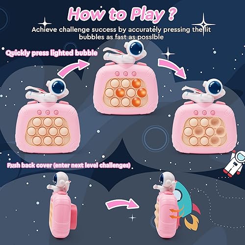 Miniatura 2 de Juego de luz para reventar, juguetes de mano para niños y adultos, juguetes sensoriales de apretar y reventar, juego de rompecabezas para aliviar el