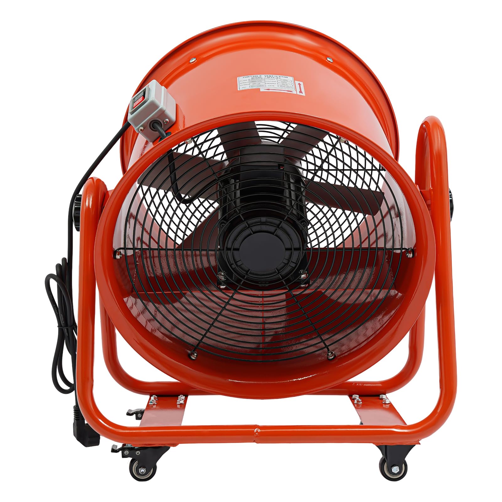 Ventilatore industriale da pavimento, ventilatore elettrico, 15000 m³/h, 220 V, ventilatore assiale, 1,1 KW400 mm, per ventilazione o dissipazione del calore in tunnel, fabbriche, magazzini,