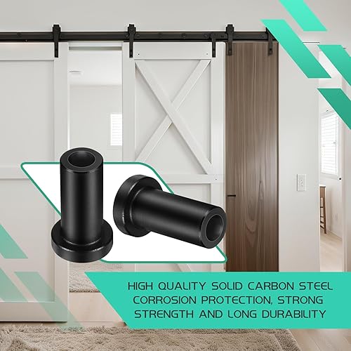 Miniatura 3 de Zonon 10 juegos de espaciadores de pared para puerta corredera de granero de 2 pulgadas, espaciadores de hardware con tornillos, pernos de