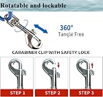 Dog Tie Out Cable, Outdoor Dog Leads for Yard Chew Proof, Durable Dog Runner for Yard or Camping