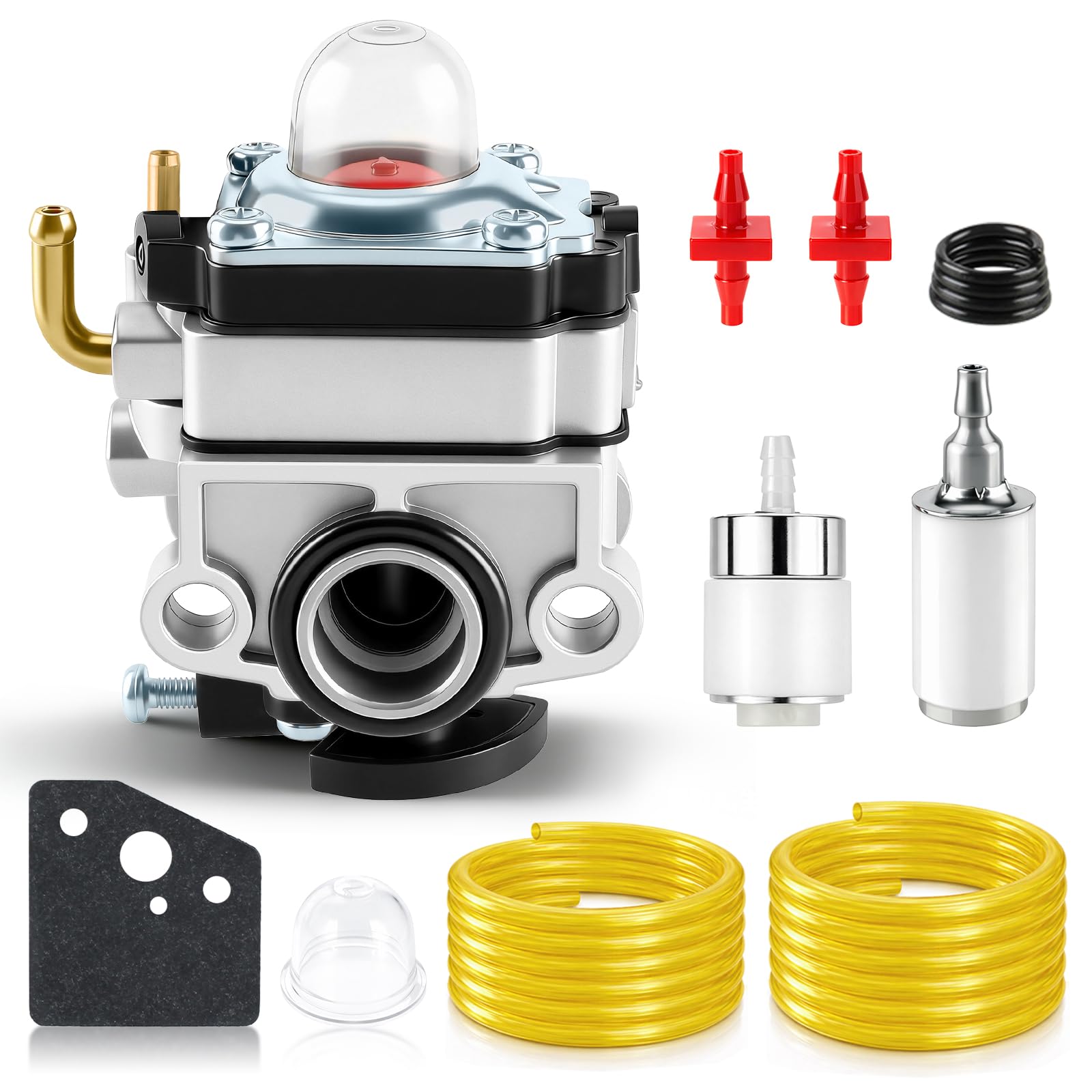 Carbhub 753-05251 Carburetor for Troy-Bilt TB146EC TB144 TB425CS TB475SS TB490BC TB514CS TB514ES TBE515 TB525CS TB525ES TB525ET TB539E TB575ES TB590BC Edger Trimmer Replace for 753-05251,753-04296-image-48