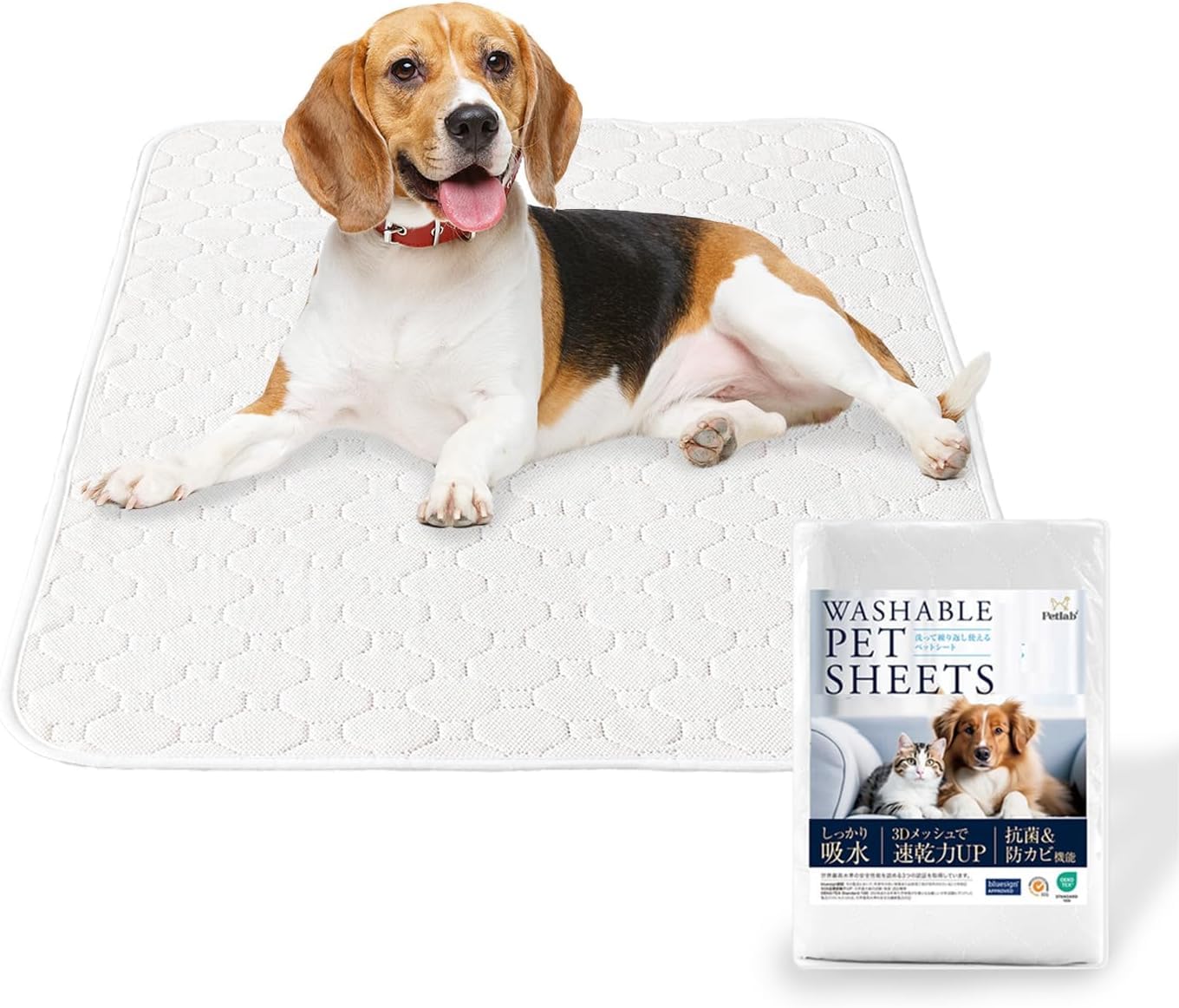 Amazon | 【瞬間吸水モデル × 動物看護師と開発】洗えるペットシーツ 2 