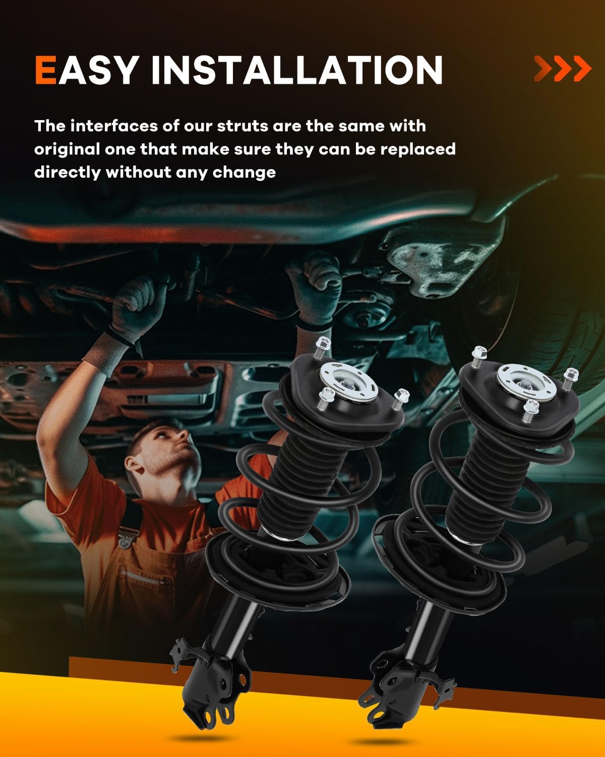 172276 172275 Front Struts Shocks for Toyota RAV4, OCPTY Complete Strut Spring Assembly Fits 2006 2007 2008 2009 2010 2011 2012 for Toyota for RAV4 2.5L/2.4L l4 Amortiguadores Auto Struts Sets of 2