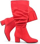 Robe de veau extra large pour femmes Bottes de slouchy Suede Block Talon