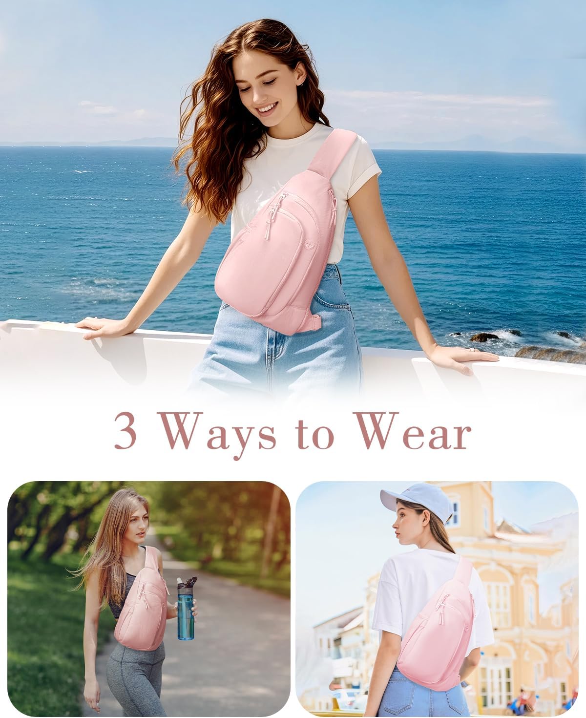 Sling Bag Nylon Crossbody Bags for Women with Anti-theft RFID Blocking Pocket Cross Body Purse Adjustable Shoulder Strap - Image 2