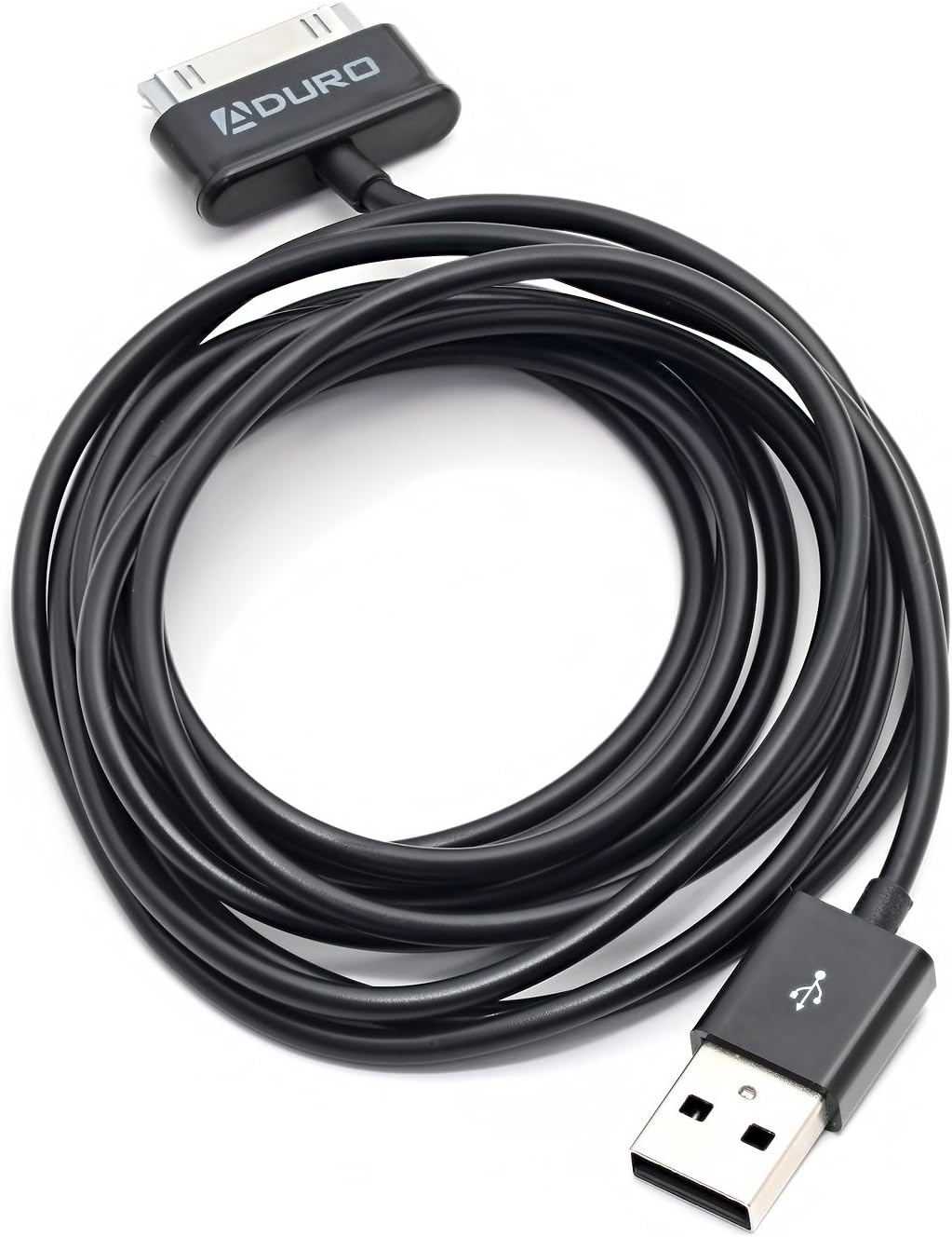 Aduro Samsung Galaxy Tablet Extra Long USB Charge & Sync Data Cable (6.5 feet) USB to 30 Pin, Galaxy Tab 7-Inch, 8.9-Inch,10.1-Inch
