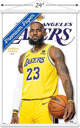 Miniatura 9 de Trends International NBA Los Angeles Lakers - Póster de pared de LeBron James Feature Series 23, 22.37 x 34.00 pulgadas, paquete de impresión y