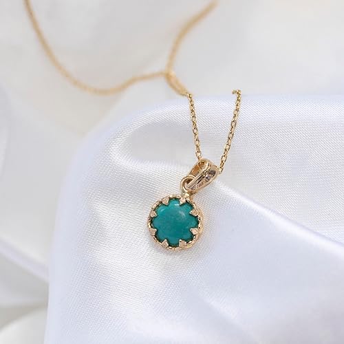 Miniatura 27 de 14K Gold Plated Gemstone Necklaces for Women - Birthstone Necklace - Gold over 925 Sterling Silver - Gold Pendant Necklaces - Gold Minimalist