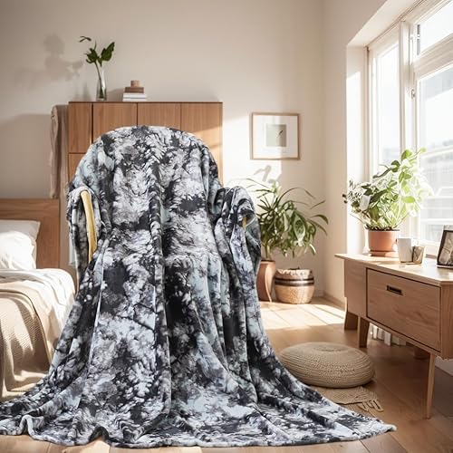 Vista 278 de Hozy - Cobija de forro polar para cama de 330GSM, suave, tela cepillada, muy cálida, para el sofá Gris ceniza