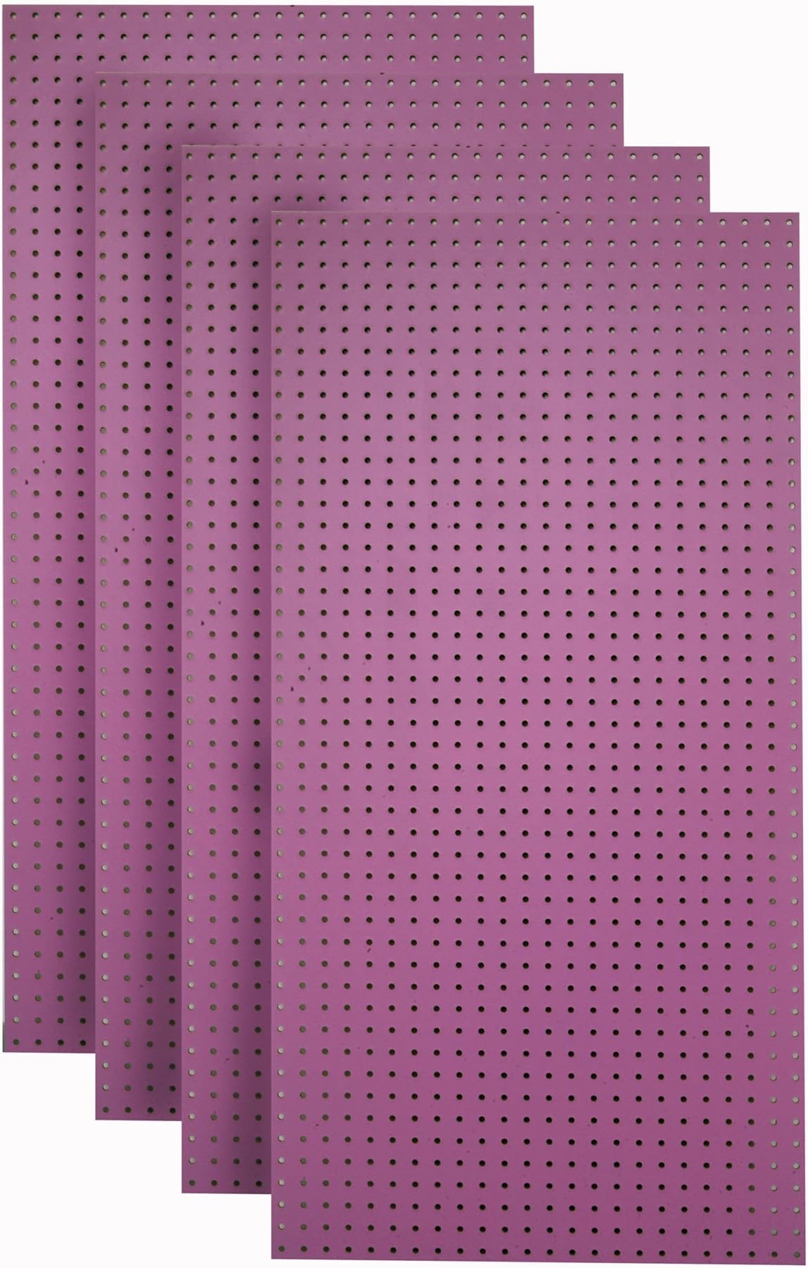 Tempered Wood Pegboard TPB-4WO 24-Inch W x 48-Inch H x 1/4-Inch D Custom Painted Heavy Duty Round Hole Pegboards, Wild Orchid