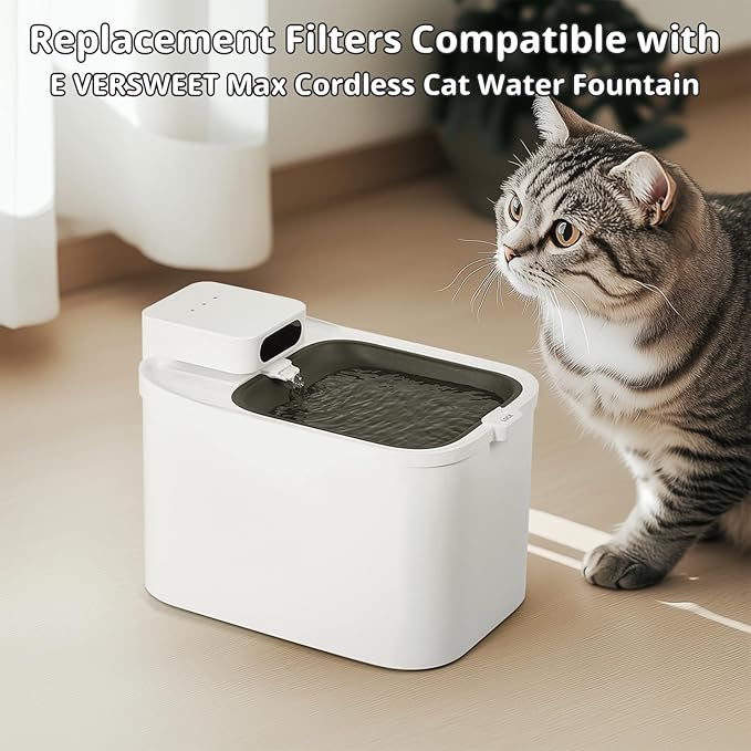 Filtro de repuesto para fuente de agua E VERSWEET MAX 3L - 10 unidades + 10 esponjas miniatura 2