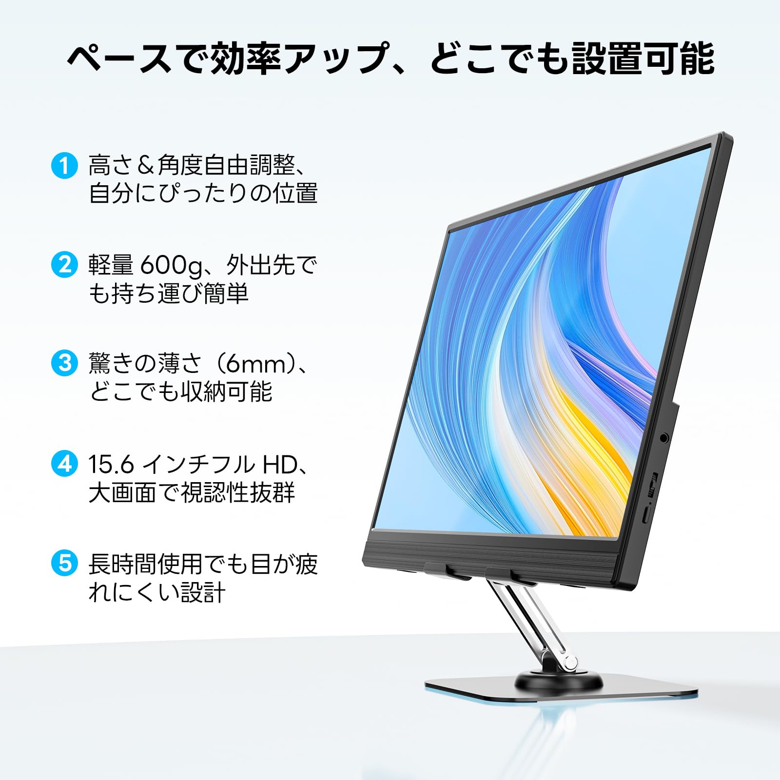 Amazon.co.jp: モバイルモニター Dopesplay 15.6インチ FHD IPS 卓上