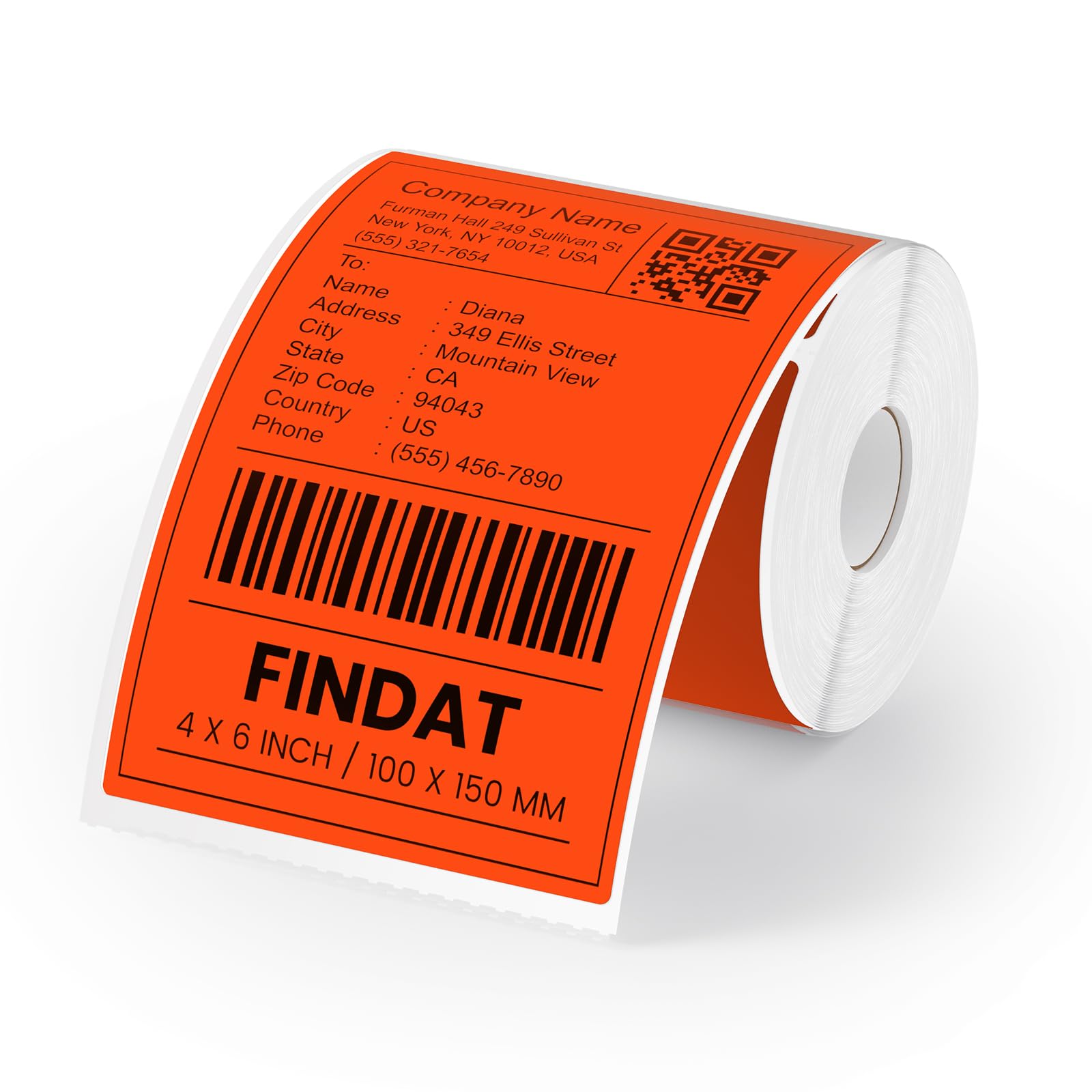 250 Rote Thermoetiketten 150x100 Mm – Perforiert, Selbstklebend, Wasserfest – Ideal Für Barcodes, QR-Codes & Versandetiketten