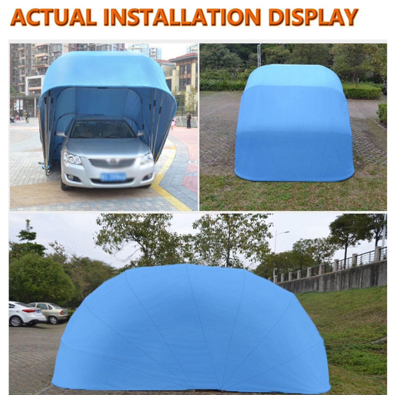 Carport Faltbare Outdoor-Autounterstand Wasserdicht und UV-beständig Halbautomatisch Heavy Duty Auto Zelt Allwetterschutz Garten
