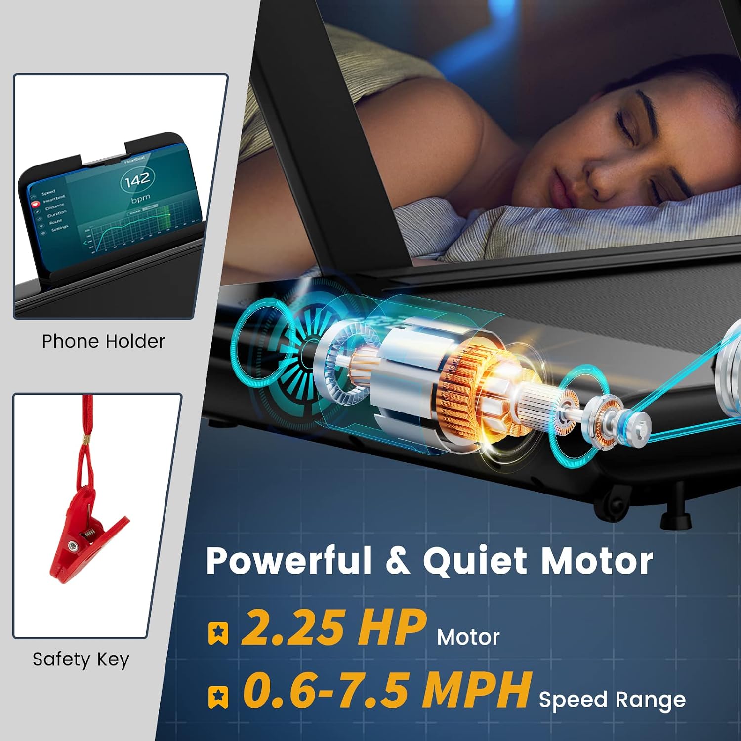 GYMAX Walking Pad, 2 in 1 Free Installation Under Desk Treadmill with LED Monitor, Smart App/Remote Control & Bluetooth Speaker, Foldable Compact Running Machine for Home Office Small Spaces