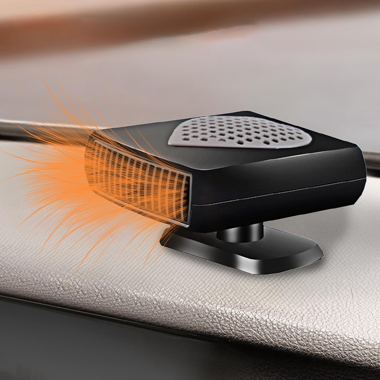 Riloer Riscaldatore per Auto per Camper 12V 150W Riscaldamento e disappannamento Invernali Portatili rapidi Presa accendisigari Rotazione a 360° Compatibile con la Maggior Parte dei Veicoli