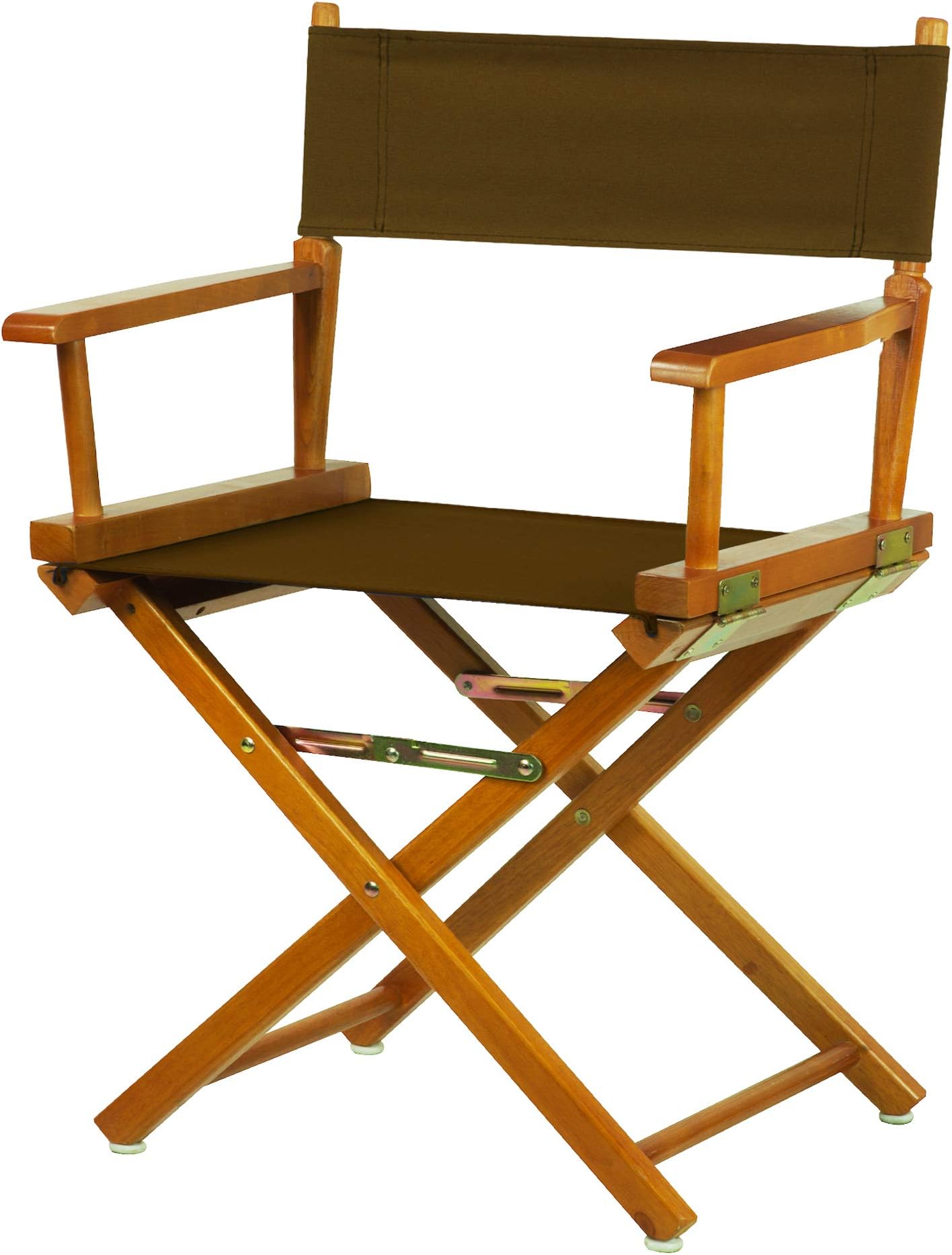 200-55/021-45 Director Chair 18" - Classic Height Honey OakFrame/Brown Canvas