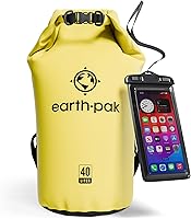 Vista 13 de Earth Pak Bolsa Seca Impermeable - Mochila Impermeable de Cierre Enrollable Superior Mantiene el Equipo Seco para Kayak con Funda Impermeable