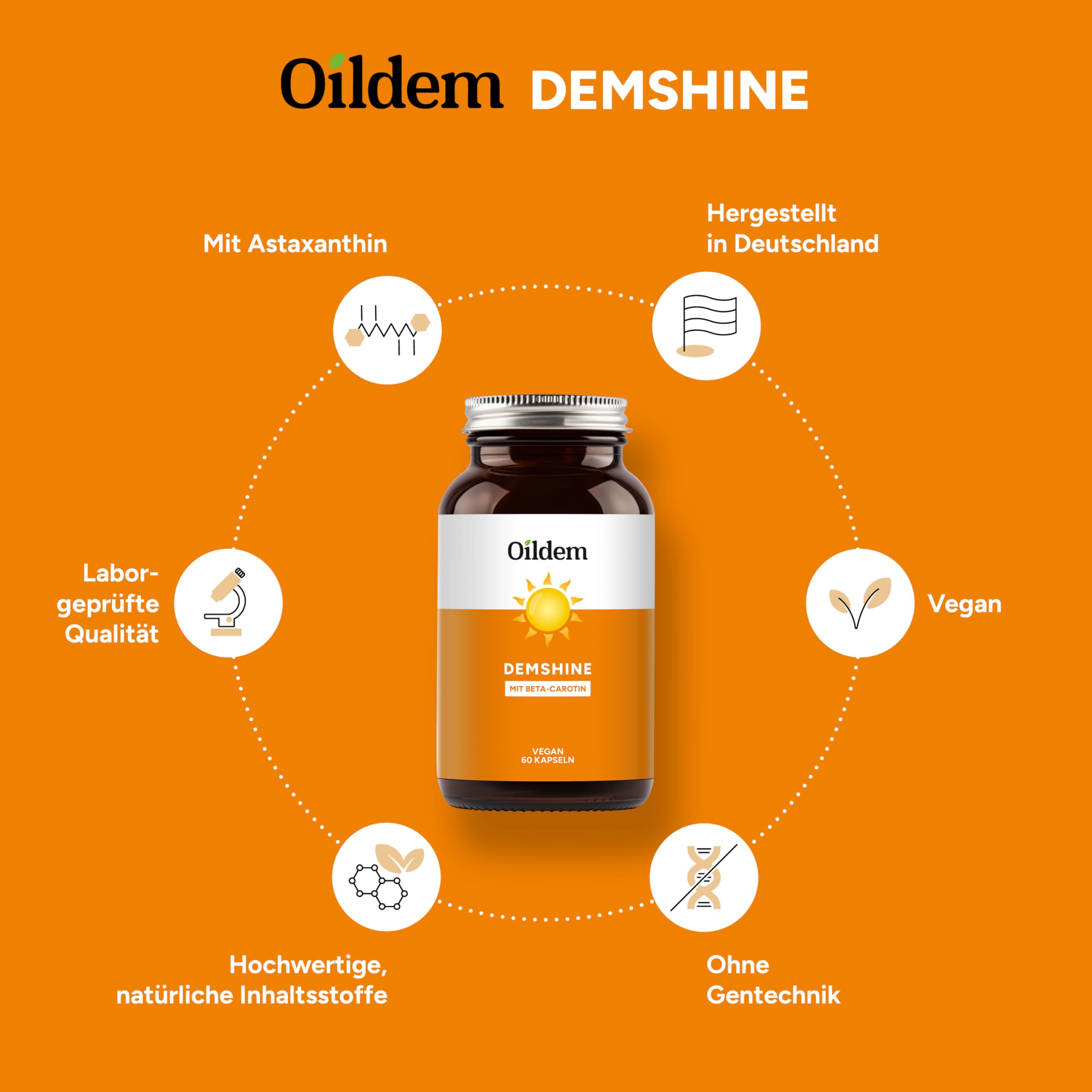 Oildem Demshine mit Beta-Carotin, Lycopin & Astaxanthin