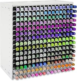 Marker Organizer, 240 Slots Marker Storage Organizer, Marker Holder with Divider Art Marker Rack for Pens Colored Pencils Art Brushes Adjustable Pencil Holder for Desk Organizer