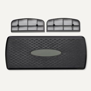 Amazon Basics Aerobic Exercise Step Platform, Adjustable Workout Stepper for Home Fitness, 27, Black/Grey