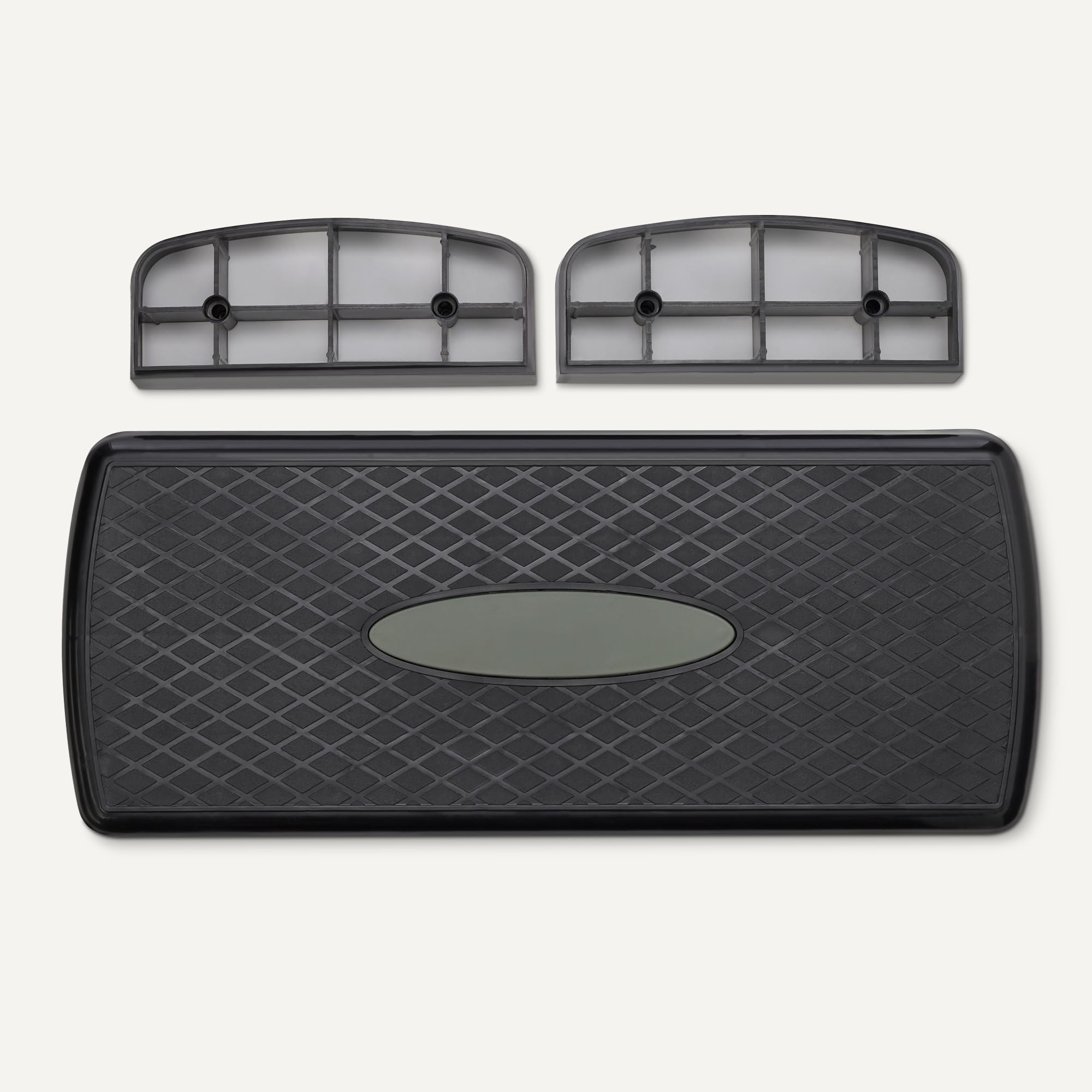 Amazon Basics Stepper do aerobiku, regulowany stepper treningowy do domu, 68,58cm, czarny/szary