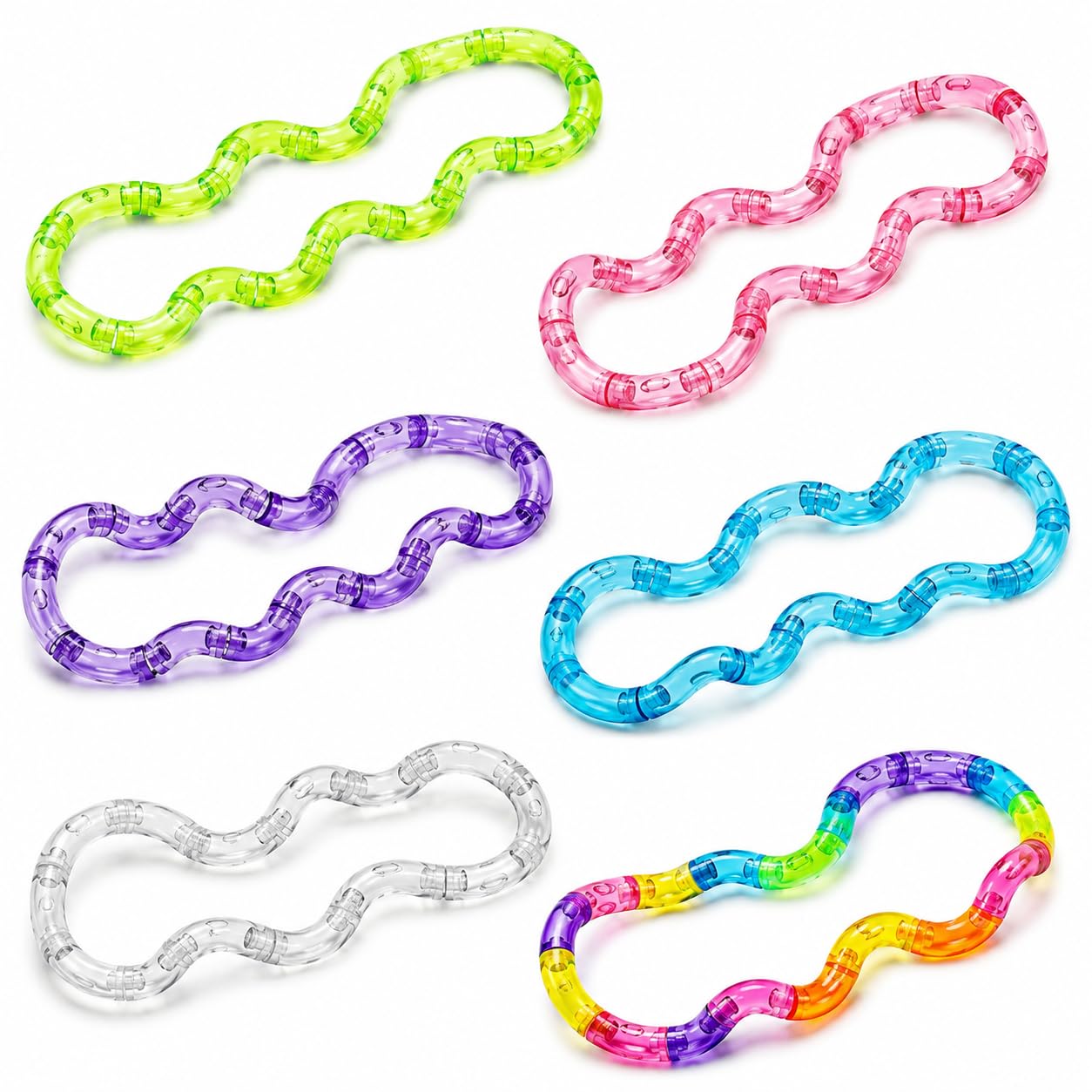 Buuraqq 6 Pcs Smooth Sensory Items for Stress Relief