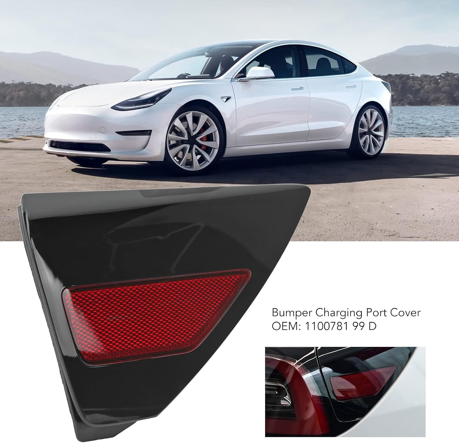 Right Side Marker Light, Rear Right Bumper Reflector Light 1100781-99-D Replacement for 2017 upward & for 2020 upward