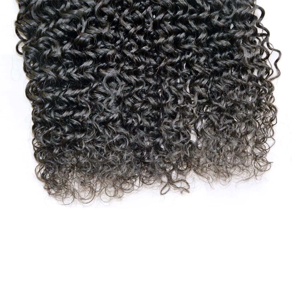 Brazilian Curly Hair 1 Bundle Unprocessed Human Virgin Hair Weave Extenison Jerry Curly Single Bundle Natural Color (8 Inch)