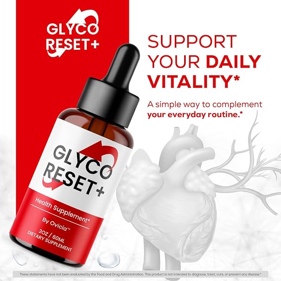 (5 Pack) Glyco Reset Drops - Official GlycoReset Oral Liquid Drop Advanced Premium Formula Support Maximum Strength, Natural Ingredients Vitamins for Overall Health & Wellness, 5 Bottles for 5 Months