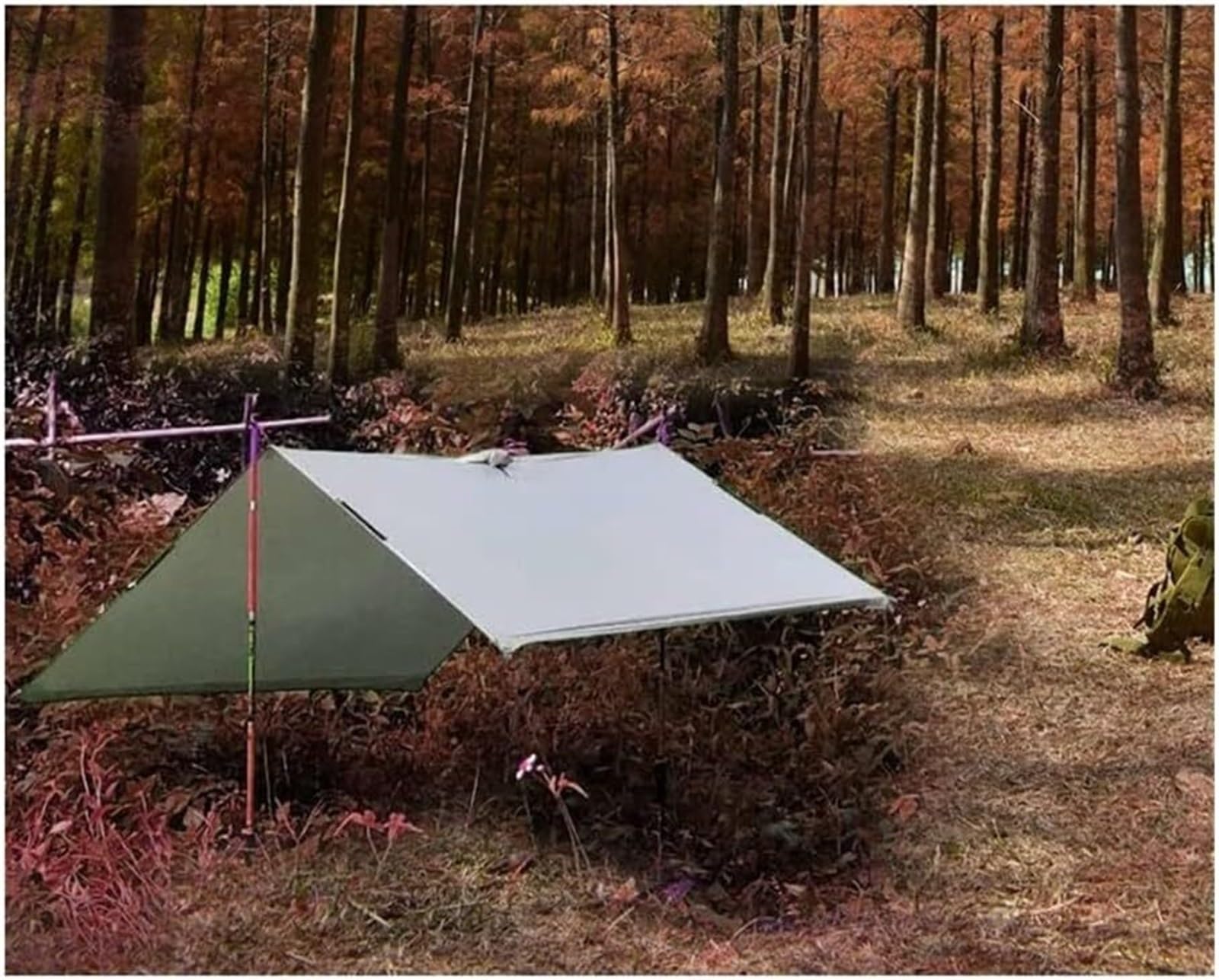 Bâche Ultra-Légère 15D Nylon Argenté – L’Abri Polyvalent Pour Le Camping !