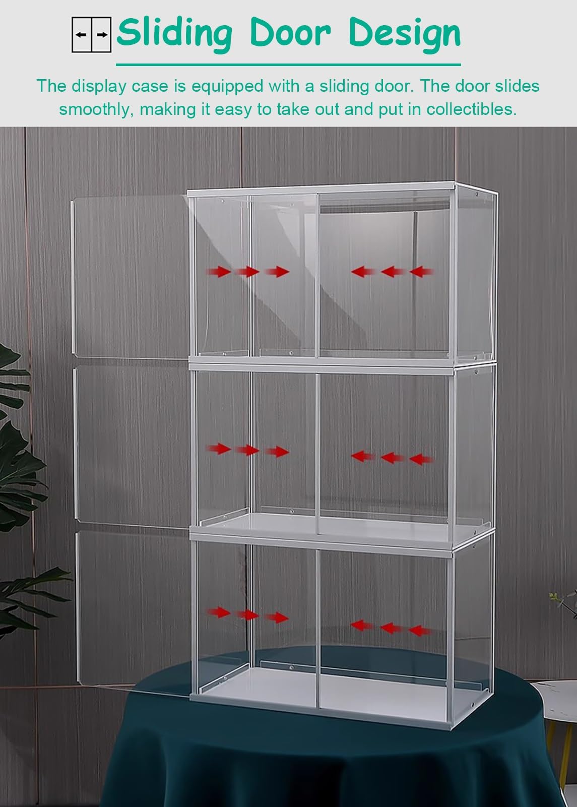 Amazon.co.jp: アクリルケース スライド扉付き大型アクリル