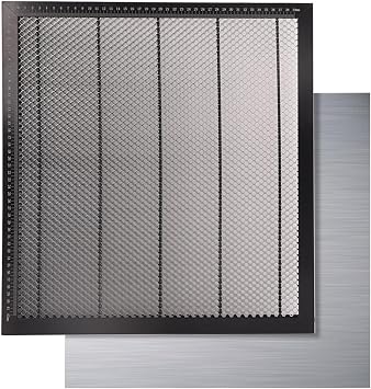 LFGUD Honeycomb Laser Bed 470mm X 440mm, The Soulmate for Laser Engraver, Honeycomb Working Table Honeycomb Panel for Fast Heat Dissipation and Desktop-Protecting with Aluminum Plate