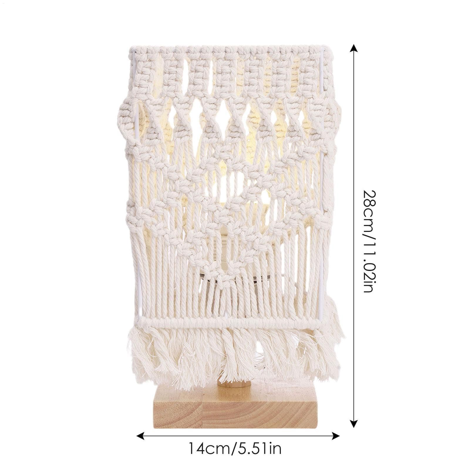 Lámpara De Mesa Para El Dormitorio Luz Nocturna Boho Decoración