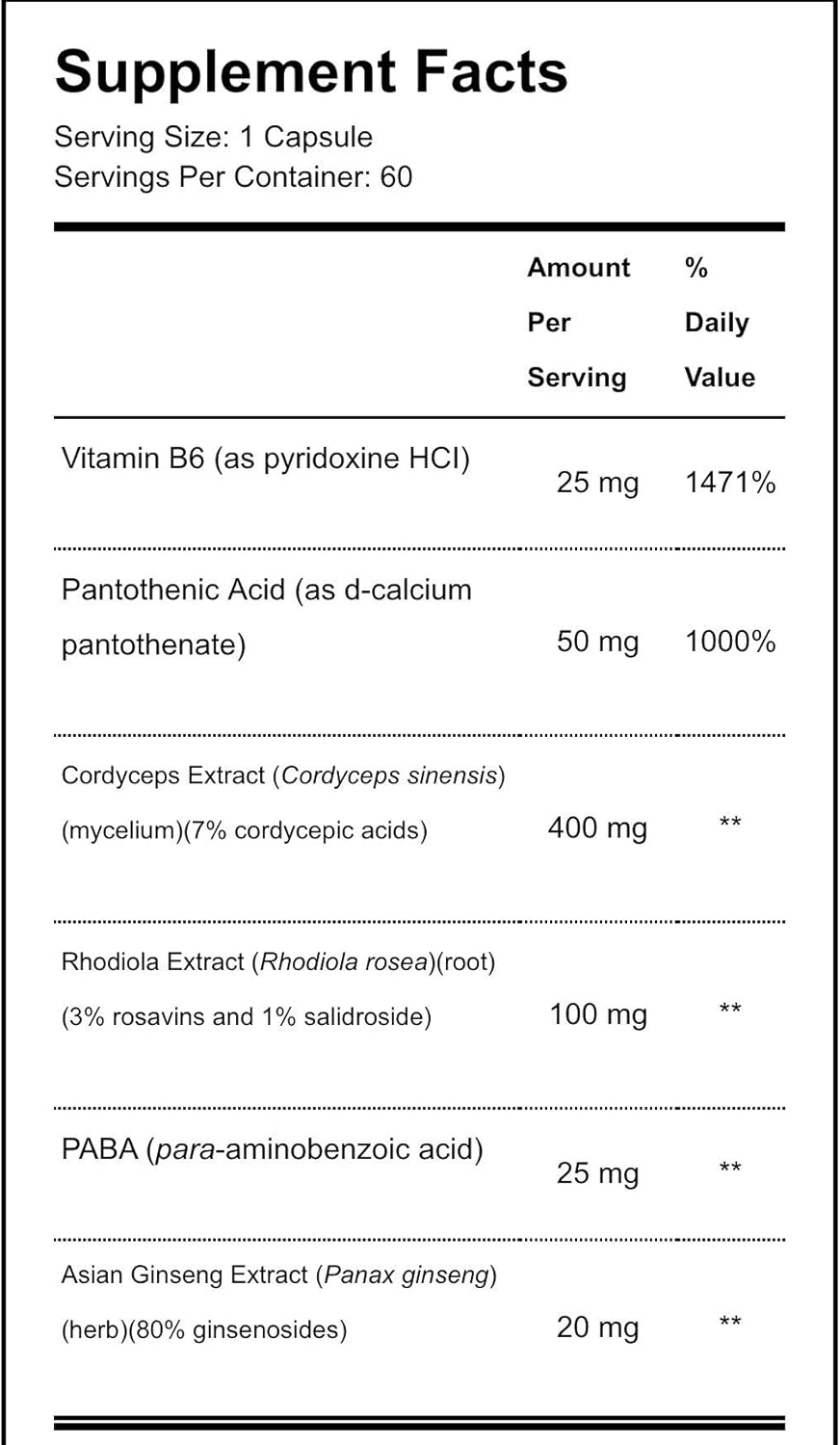 Miracle Adrenal Essence Doctor's Choice - Adratogenic Herbal & Vitamins Supplement
