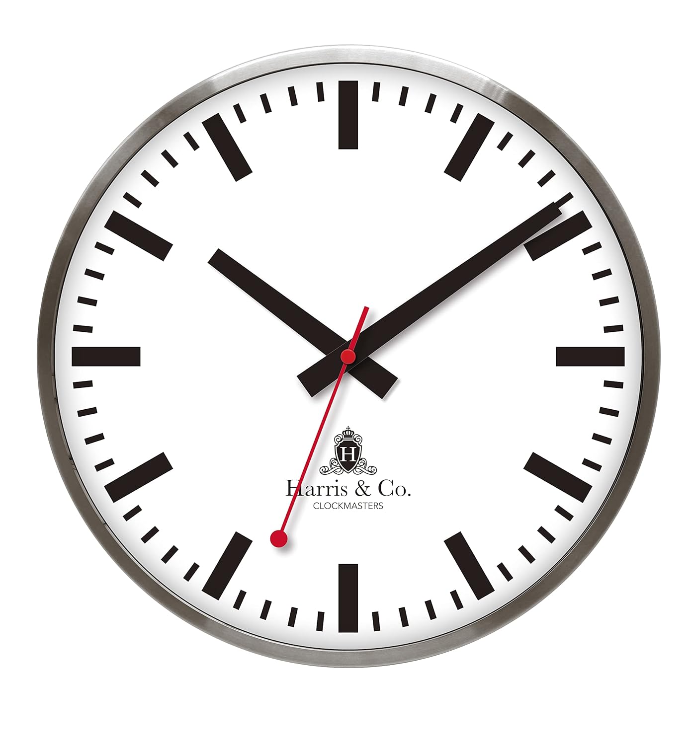 Buy HARRIS & CO. CLOCKMASTERS Luxury Metal Silent Sweep Noiseless