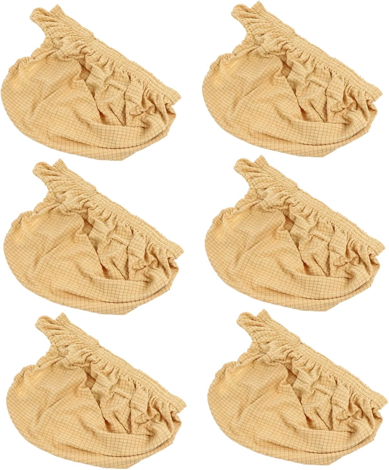 Cabilock 6pcs Dining Chair Seat Covers Waterproof Elastic Slipcover for Upholstery Easy Application Protects Furniture from Weather