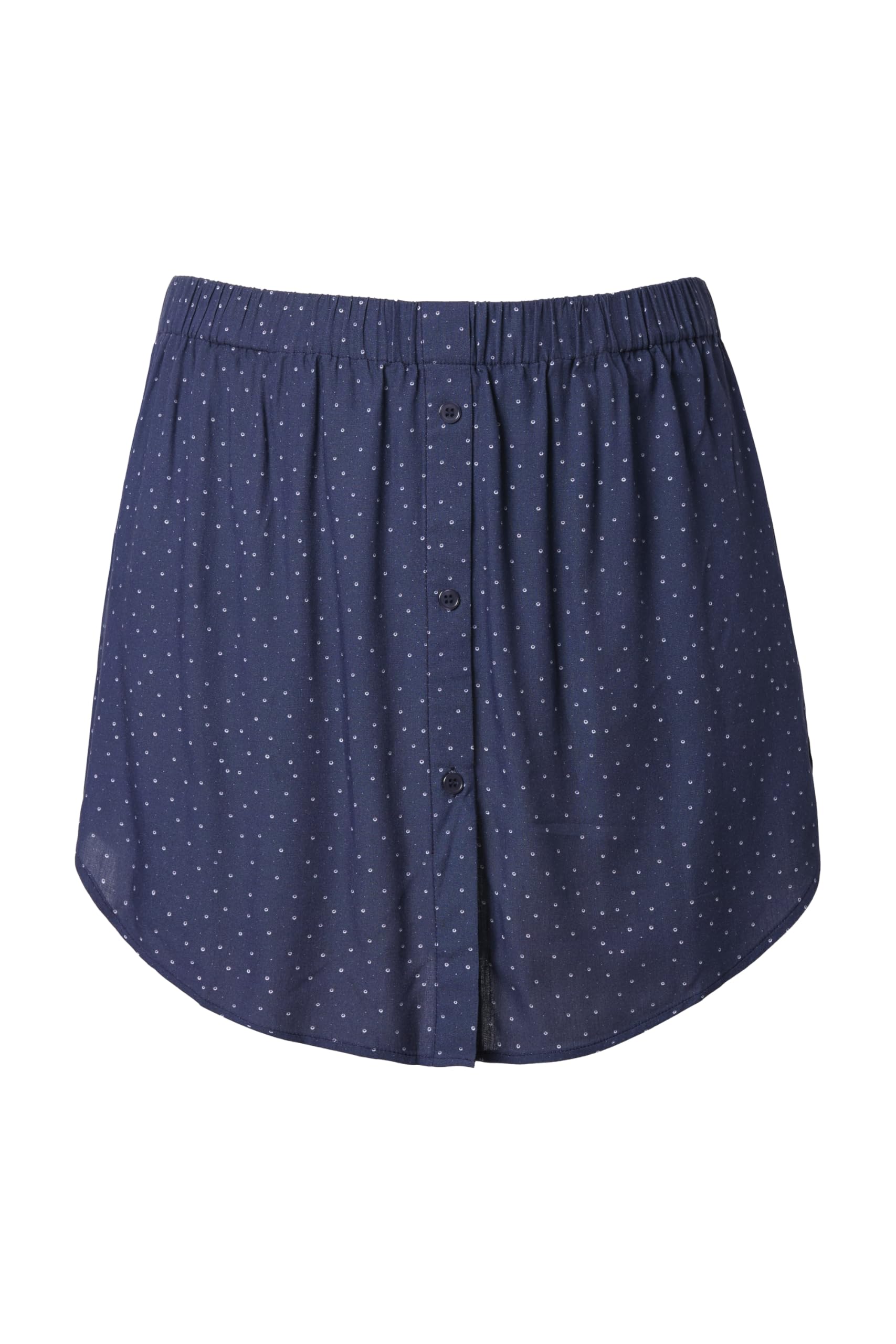 Ulla Popken Damen große Größen Übergrößen Plus Size Blusen-Verlängerung, Punkte, A-Linie, gerundeter Saum 850425