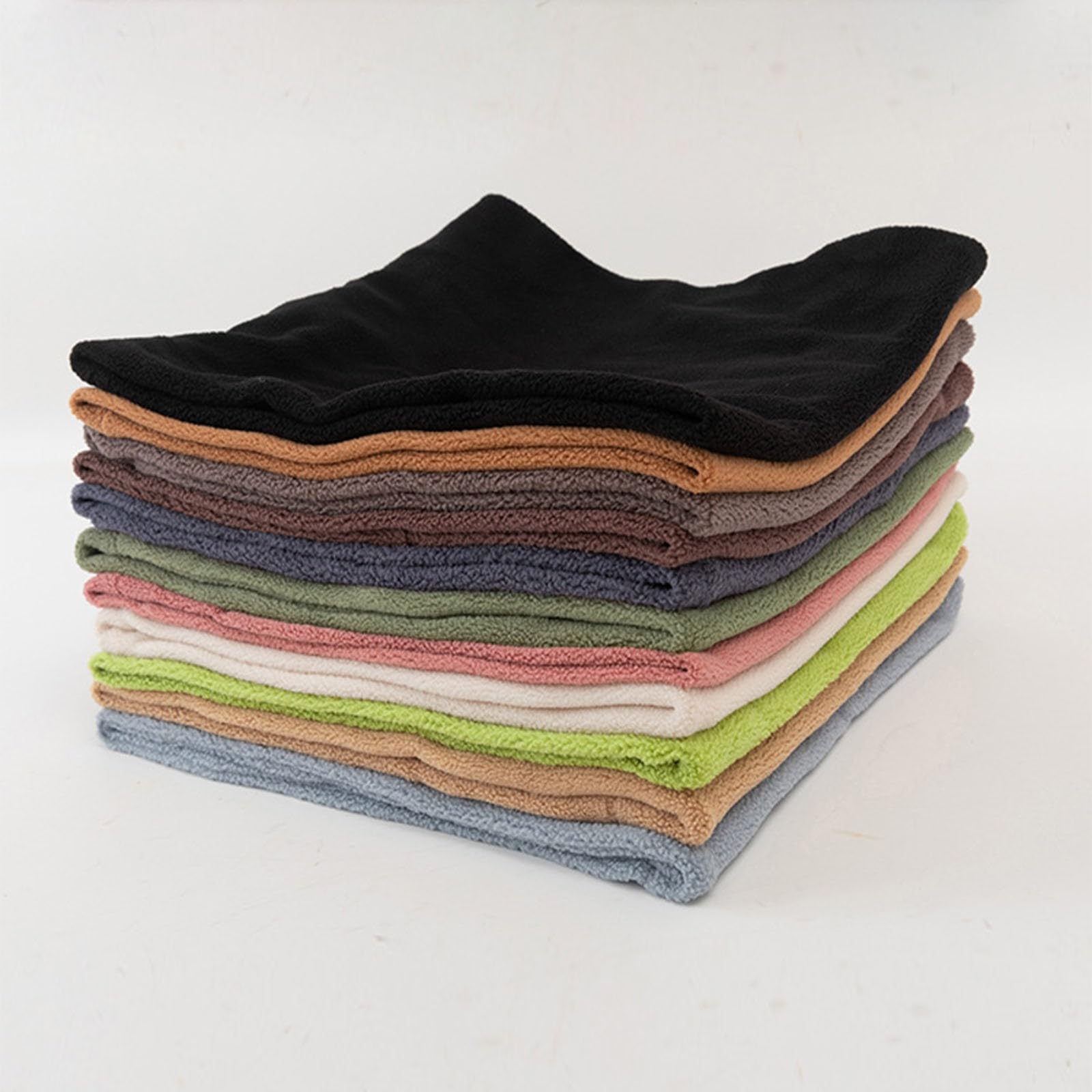 Écharpe Chaude pour Hommes et Femmes, Double Polaire décontractée, Polyvalente, Couleur Unie, pour l'extérieur, châle, Mouton, Automne et Hiver(Gray-One Size)