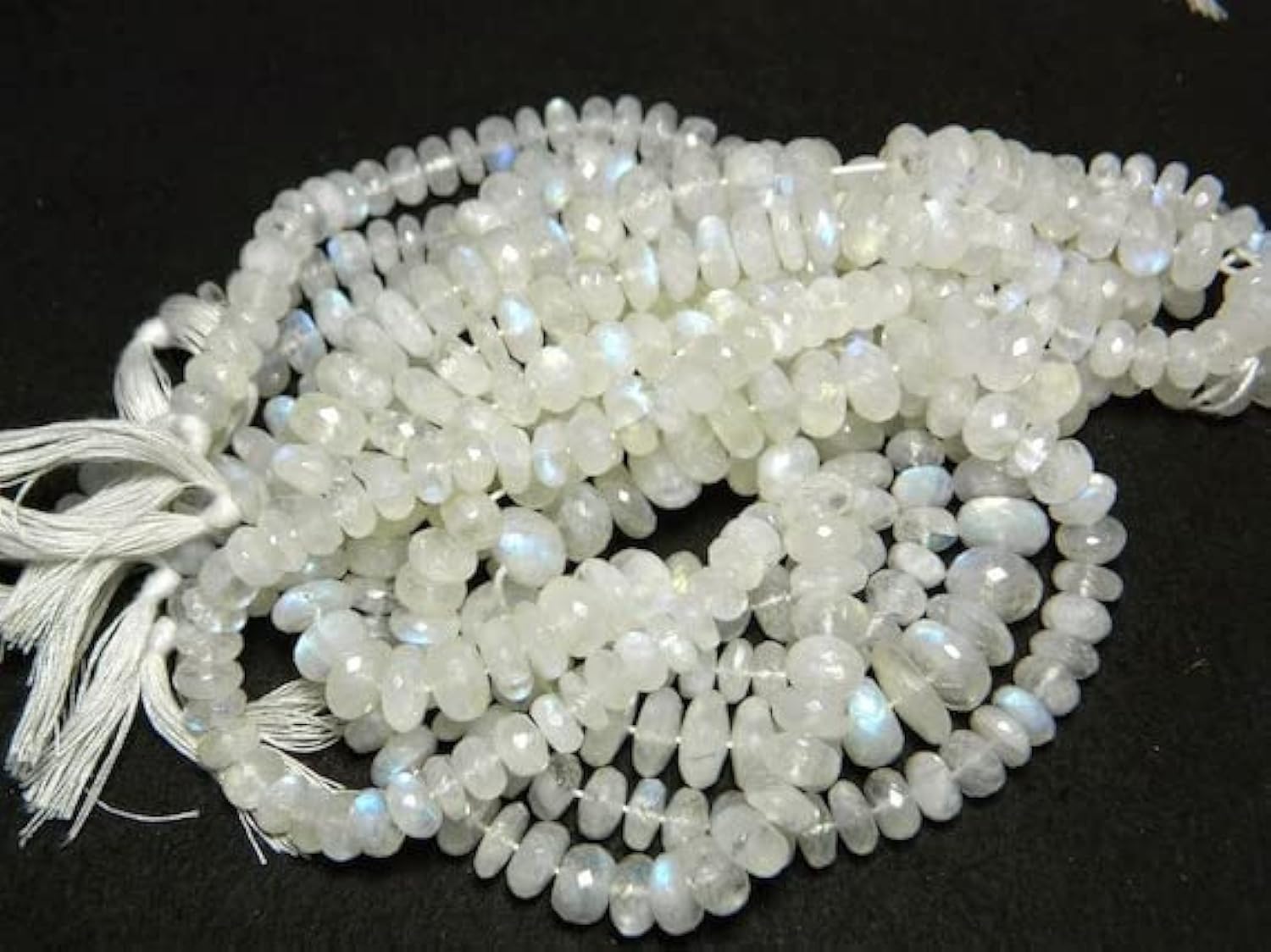 Perles de lune arc-en-ciel naturelle 8mm LKBEADS fil de 19cm idéal pour cadeau personnalisé