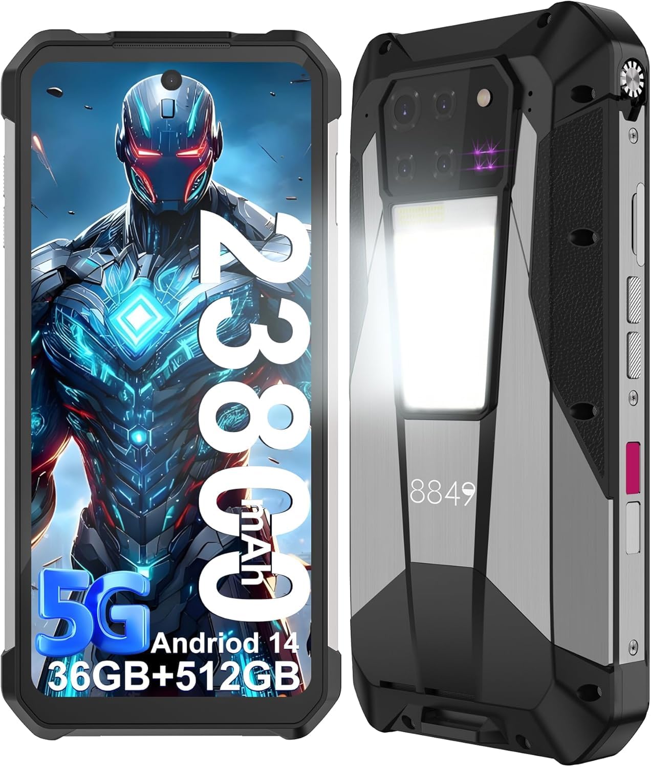 Amazon | 8849 タンク 3 プロ 頑丈 スマートフォン 23800mAh 頑丈な