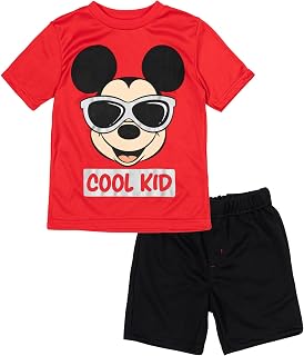 Mickey Mouse Baby T-Shirt and Mesh Shorts Outfit Set Infant to Toddler