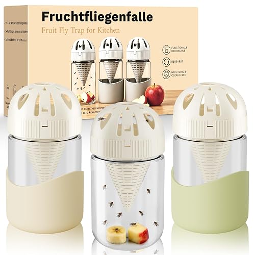 CLOPAE 3PCS Piege a Mouche Interieur, Anti Moucherons d'Intérieur Cuisine,