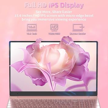 15.6 Rose Gold Laptop Computer for Work and Study 16GB RAM 1TB SSD