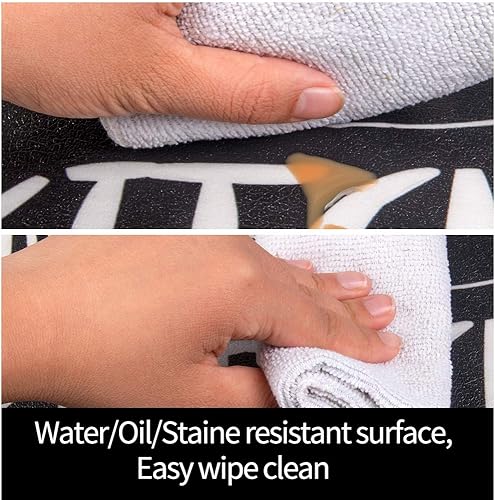 Miniatura 26 de HEBE - Juego de 2 alfombrillas de cocina antifatiga, impermeables, antideslizantes, cómodas, resistentes, de pie, de espuma de PVC, acolchadas, 17 x